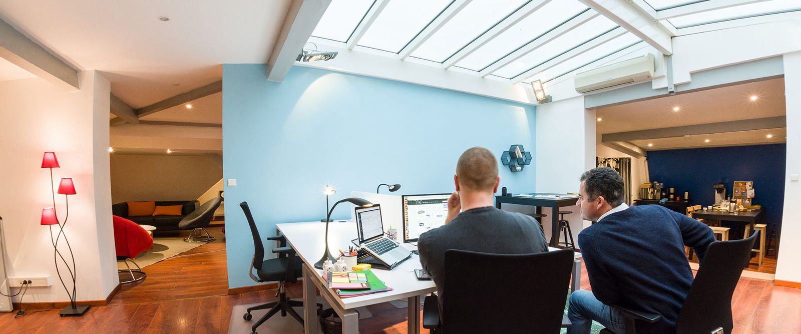 Espace de travail sous verrière à La Maison d'Alfred